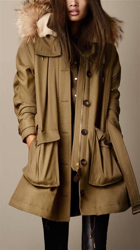 burberry womens parkas|burberry parka coats for women.